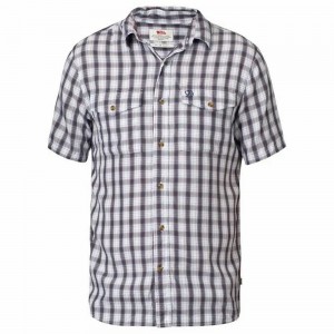 Camisas Fjallraven Kanken Abisko Hombre Azul Marino | HZTOVFW-08