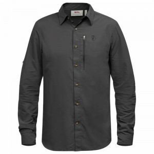 Camisas Fjallraven Kanken Abisko Hombre Grises | AOQWBYP-97