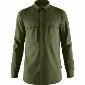 Camisas Fjallraven Kanken Abisko Hombre Verdes | UZTVBLE-29