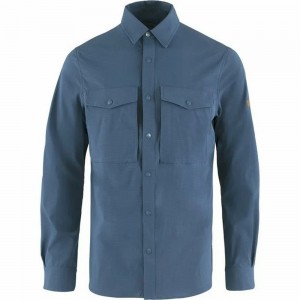 Camisas Fjallraven Kanken Abisko Hombre Azules | RBQDSKC-45