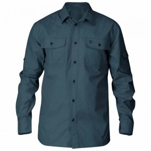Camisas Fjallraven Kanken Singi Hombre Azul Marino | HNYJVTQ-16