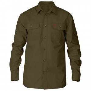 Camisas Fjallraven Kanken Singi Hombre Verde Oliva Oscuro | TGNRIAQ-64