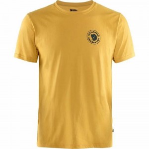 Camiseta Fjallraven Kanken 1960 Logo Hombre Amarillos | GLPVNQU-13