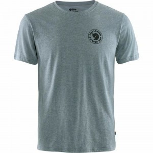 Camiseta Fjallraven Kanken 1960 Logo Hombre Azules | WRJFEAZ-95
