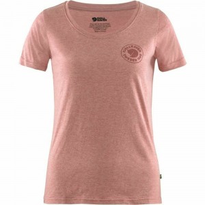 Camiseta Fjallraven Kanken 1960 Logo Mujer Rojos | SNWLQFR-40