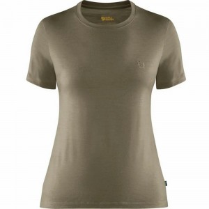 Camiseta Fjallraven Kanken Abisko Mujer Verde Oliva Claro | WAGRJQU-95