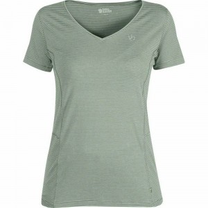 Camiseta Fjallraven Kanken Abisko Mujer Verdes | TNSLHAM-47