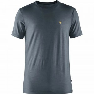 Camiseta Fjallraven Kanken Bergtagen Hombre Azules | YAFTVLP-38