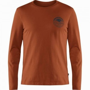 Camiseta Fjallraven Kanken Forever Nature Badge Hombre Amarillos | HIMTPUC-90