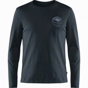 Camiseta Fjallraven Kanken Forever Nature Badge Hombre Azul Marino | UMGOCEV-94