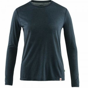 Camiseta Fjallraven Kanken High Coast Mujer Azul Marino | SWOKTPL-73