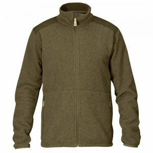 Fleece Fjallraven Kanken Sten Hombre Verde Oliva Oscuro | HKAZWMS-89