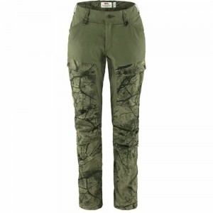 Pantalones De Senderismo Fjallraven Kanken Keb Mujer Verdes Oscuro | UCXVEFK-16