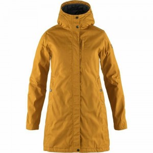 Parka Fjallraven Kanken Kiruna Mujer Amarillos | LQOMSXP-73