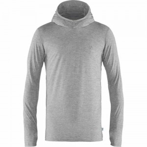 Sudadera con Capucha Fjallraven Kanken Abisko Hombre Grises | WQICMUS-70