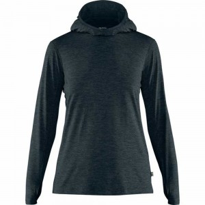 Sudadera con Capucha Fjallraven Kanken Abisko Mujer Negros | ZAHRTFE-74