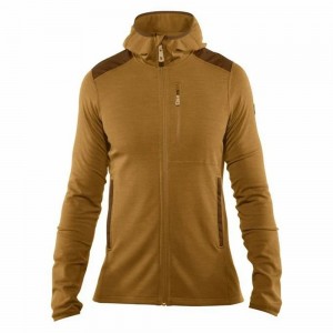 Sudadera con Capucha Fjallraven Kanken Keb Hombre Amarillos | YSUJMKT-47