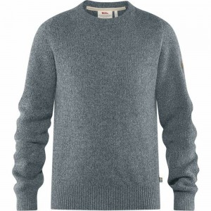 Suéter Fjallraven Kanken Greenland Hombre Grises | NQIYVJE-72