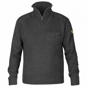 Suéter Fjallraven Kanken Koster Hombre Grises Oscuro | GFHAQSX-83
